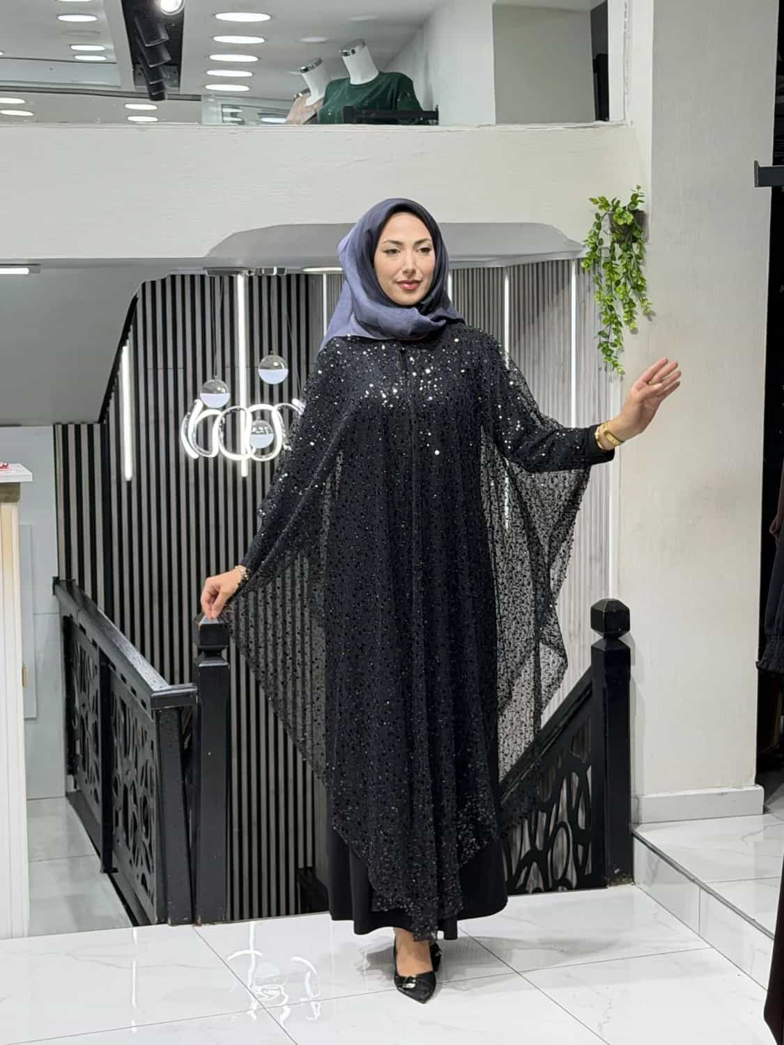 PELERİNLİ ABAYA TAKIM