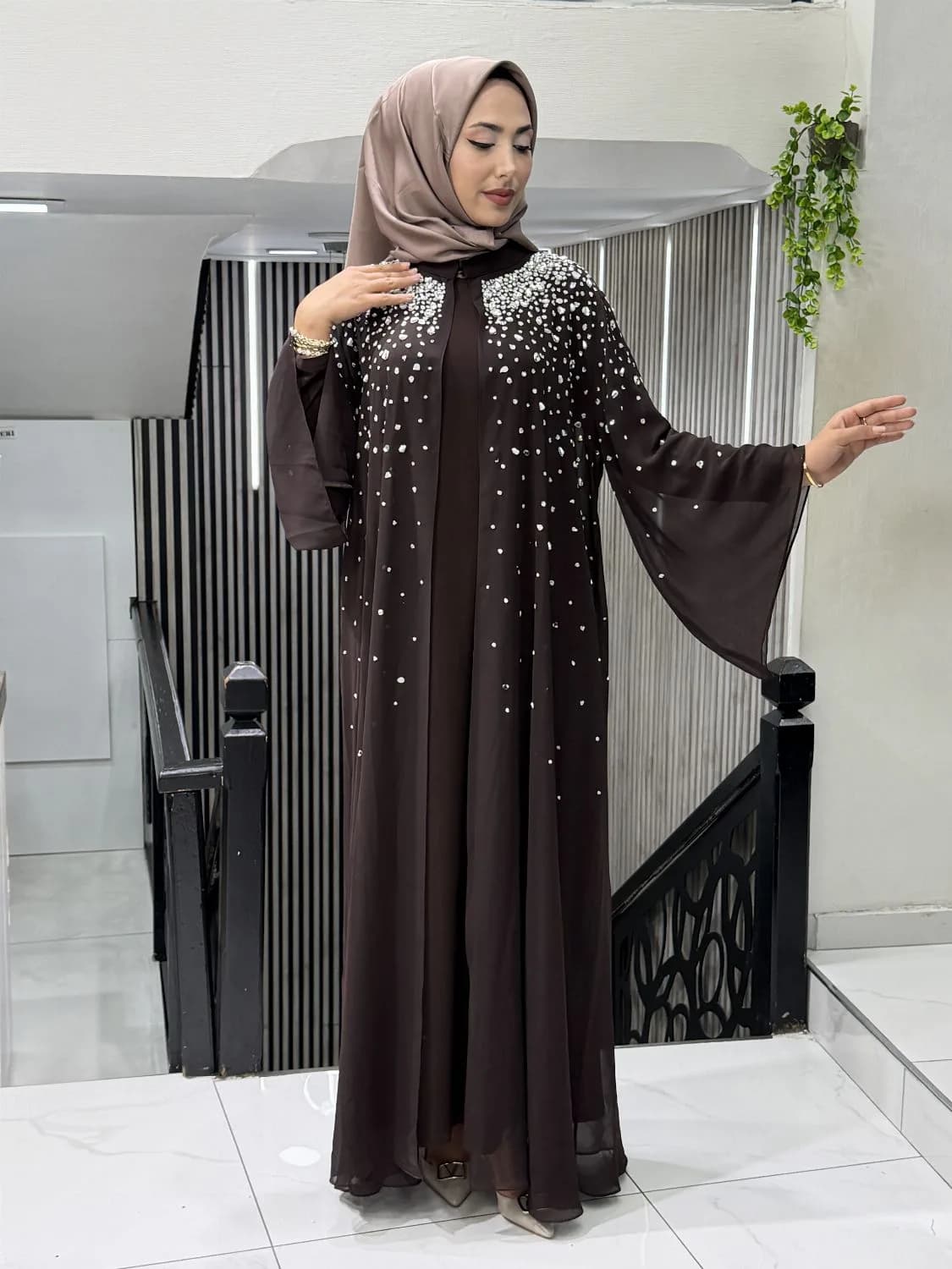 İNCİLİ ABAYA TAKIM